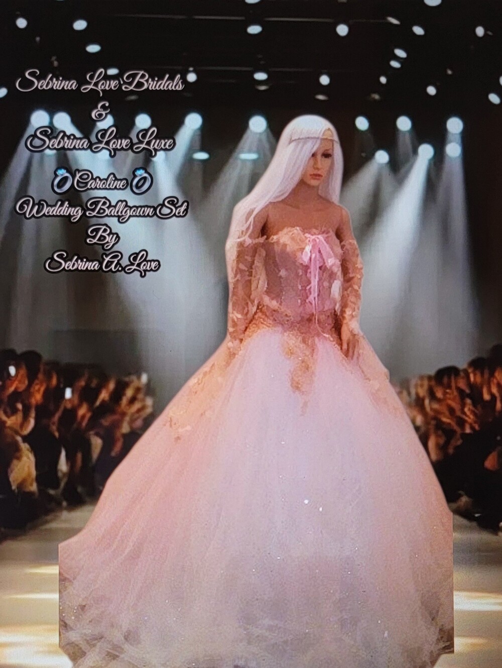 CAROLINE Blush Corseted Wedding Ballgown